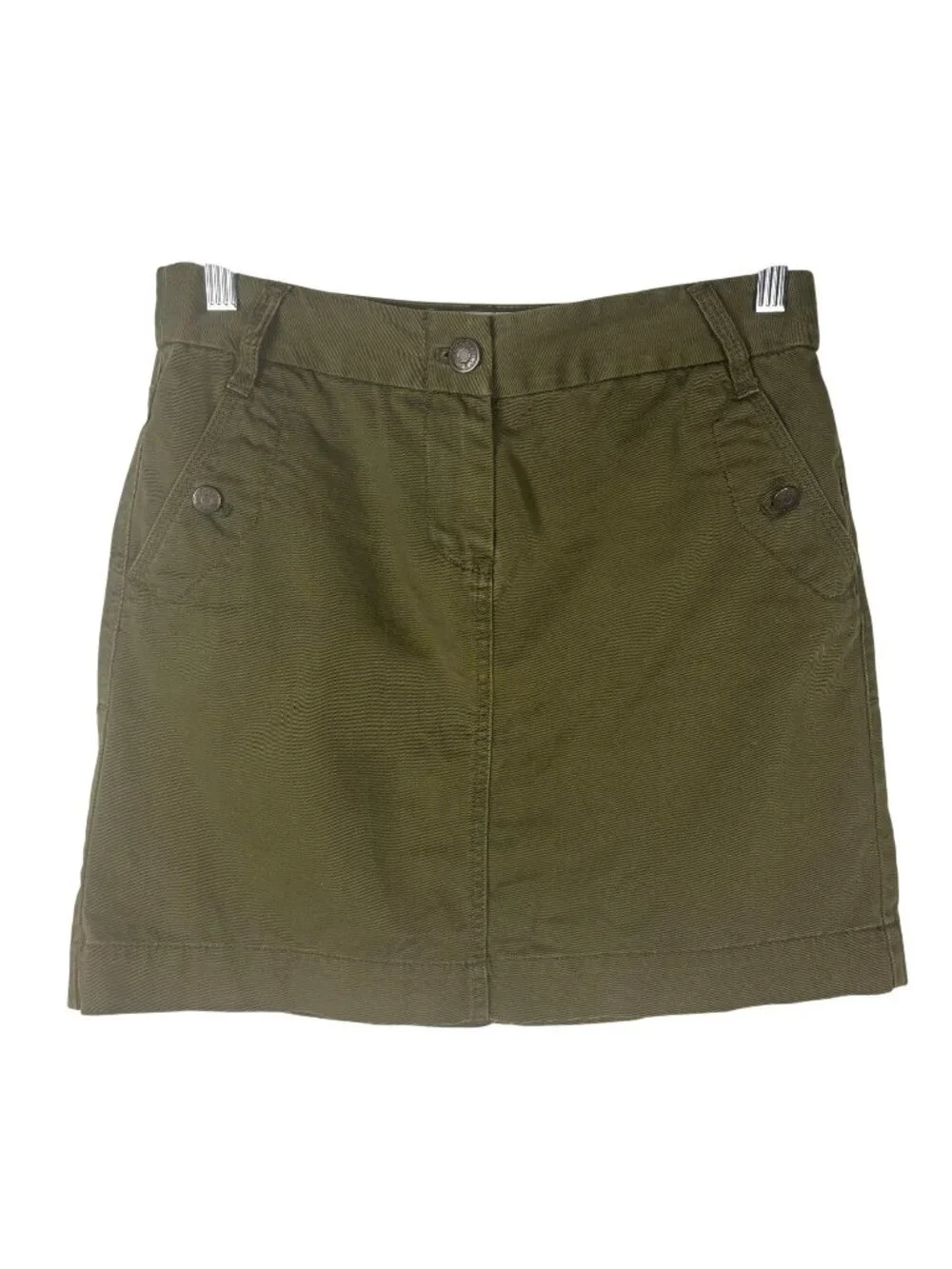 ✨3/$30 J. Crew 4 Olive Green Classic Twill Chino Skirt Casual